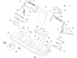 Опора сиденья, ориг. номер 1587590-00-A, Tesla Model S 2-й рест 2021-2026