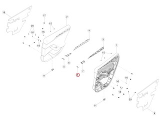 Заглушка обшивки (карты) двери, ориг. номер 1617200-00-A, 1633772-01-D, Tesla Model S 2-й рест 2021-2026