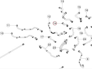 Шланги охлаждающей жидкости, ориг. номер 1752119-03-B, 1585722-00-B, 1600870-00-A, Tesla Model S 2-й рест 2021-2026