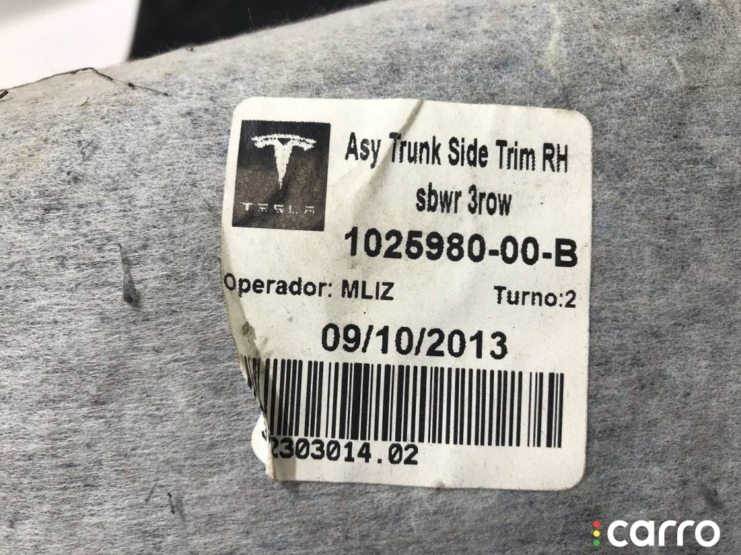 Отделка багажника Tesla Model S 2012-2016, 1025980-00-B, фото 6