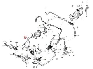 Шланг охлаждения с помпы в нагреватель, ориг. номер 6007354-00-E, Tesla Model S 2012-2016