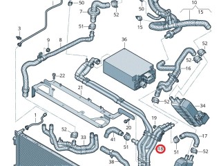 Патрубок системы охлаждения (Audi E-Tron), ориг. номер 4KE122480AM, 4KE121611M, 4KE121548N, Audi e-tron 2018-2023