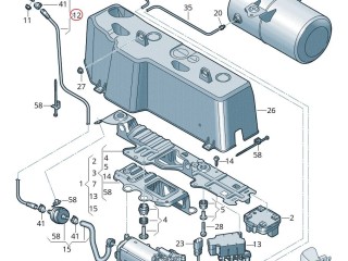 Фильтр компрессора пневмоподвески, ориг. номер 4KE616091, 80A616010, Audi e-tron 2018-2023