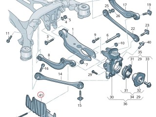 Защитный кожух, ориг. номер 4M0505311J, 4M0505415, Audi e-tron 2018-2023