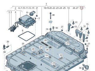 Кронштейн крепления батареи, ориг. номер 4KE802147, Audi e-tron 2018-2023