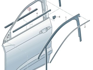 Уплотнитель стекла внутренний двери, ориг. номер 4KE.837.480, Audi e-tron 2018-2023