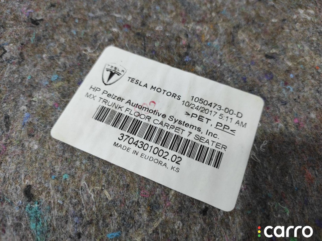 Ковровое покрытие 3-го ряда сидений Tesla Model X 2015-2021, 1050473-00-D, фото 3