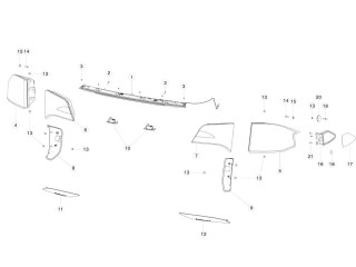 Кронштейн крепления радара, ориг. номер 1128429-00-D, Tesla Model X 2015-2021