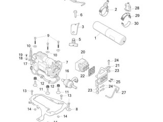 Крепление баллона пневмоподвески (ресивера), ориг. номер 1013834-00-C, Tesla Model S 2012-2016