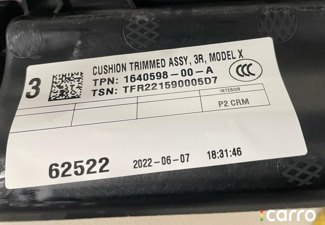 Сиденья 3-й ряд Tesla Model X рест 2021-2026, 1582481-00-C, фото 6