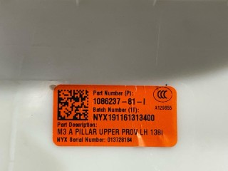 Накладка стойки А, ориг. номер 1086237-81-I, Tesla Model 3 2017-2021