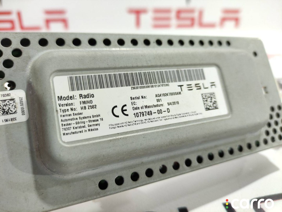 1079749-00-D Радио FM/HD/XM Tesla Model 3 2019г. - фото №2