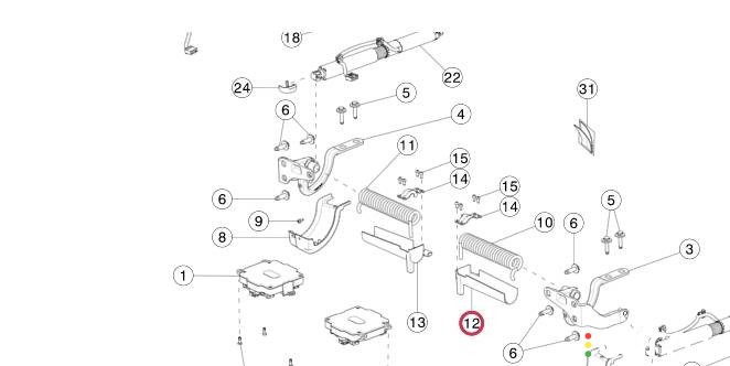 1035371-00-C Накладка пружины подъемной задней двери Tesla Model X 2016г. - фото №3