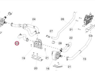 Шланг охлаждения на тройной клапан, ориг. номер 6007347-00-C, Tesla Model S 2012-2016