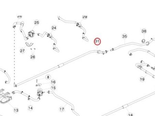 Трубка охлаждения длинная, ориг. номер 6007353-00-I, Tesla Model S 2012-2016