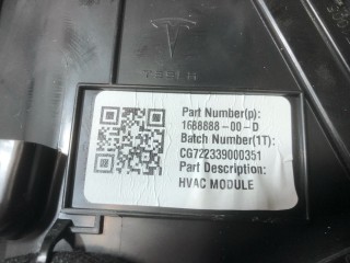 Корпус печки салона (отопитель), ориг. номер 1688888-00-D, 1688905-00-D, Tesla Model X рест 2021-2026