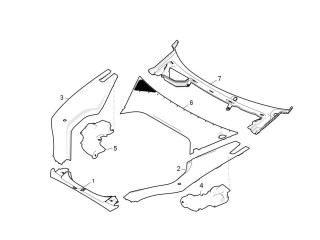 Подкапотный пластик бокса, ориг. номер 1051620-00-A, Tesla Model S 2012-2016