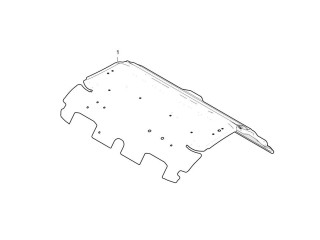 Шумоизоляция переднего мотора, ориг. номер 1032644-00-C, Tesla Model S 2012-2016