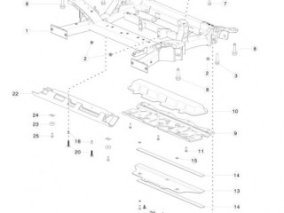 Кронштейн крепления подрамника, ориг. номер 6008490-00-A, Tesla Model S 2012-2016