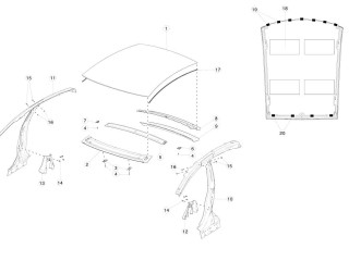 Усилитель крыши, ориг. номер 1008501-S0-C, Tesla Model S 2016-2021