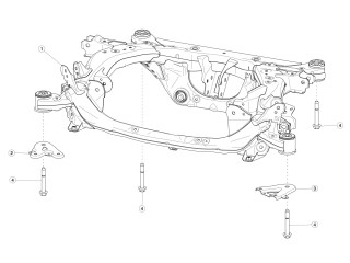Пластина заднего подрамника, ориг. номер 1044573-00-B, Tesla Model 3 2017-2021