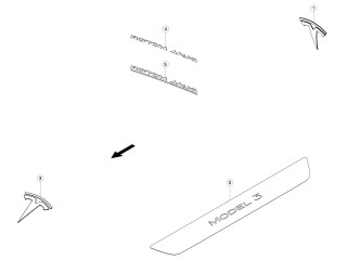 Накладка декоративная порога, ориг. номер 1090844-00-C, Tesla Model 3 2017-2021