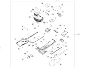 Резиновый контейнер подстаканника центральной консоли, ориг. номер 1087988-00-E, Tesla Model 3 2017-2021