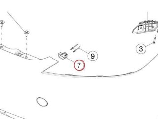 крепление переднего бампера левое, ориг. номер 2013442-S0-G, 1734299-00-H, Tesla Model 3 2 2024-2026