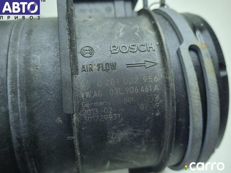 Расходомер (измеритель потока воздуха) Volkswagen Passat B7 2011-2015, 03L906461A, фото 3