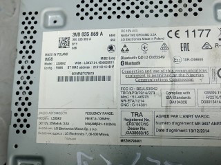 Магнитола, ориг. номер 3V0035869A, SKODA SUPERB 3 3 2015-2019