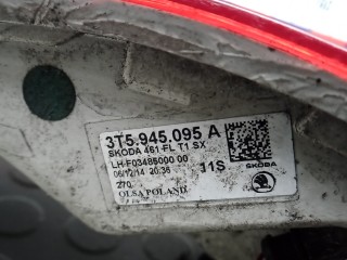 Фонарь задний левый, ориг. номер 3T5945095A, SKODA SUPERB 2 2 2008-2013