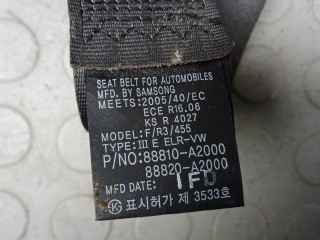 Ремень безопасности с пиропатроном сиденья переднего, ориг. номер 88820A2000WK, KIA CEE'D 2 (JD) 2 (JD) 2012-2015