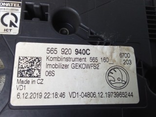 Щиток приборов, ориг. номер 565920940C, SKODA KAROQ 1 1 2017-2021