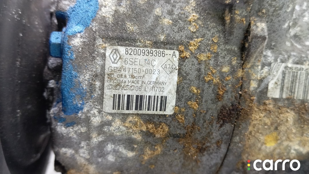 Компрессор кондиционера бензиновый RENAULT MEGANE 3 3 2008-2014, 1.6 л, 6МКПП, 8200939386A, фото 3