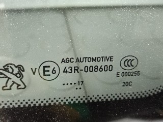 Стекло кузова боковое заднее правое, PEUGEOT 3008 2 2 2016-2020