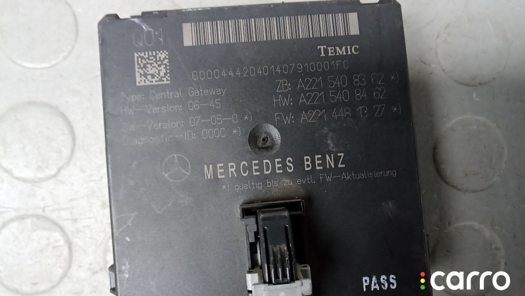 Блок управления ZGW(центральный межсетевой преобразователь) MERCEDES BENZ S-CLASS W221 W221 2005-2009, A2215408362, фото 3