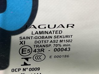 стекло двери задней левой, ориг. номер 43R00043, Jaguar XJ 4 поколение [рестайлинг] 2015-2021