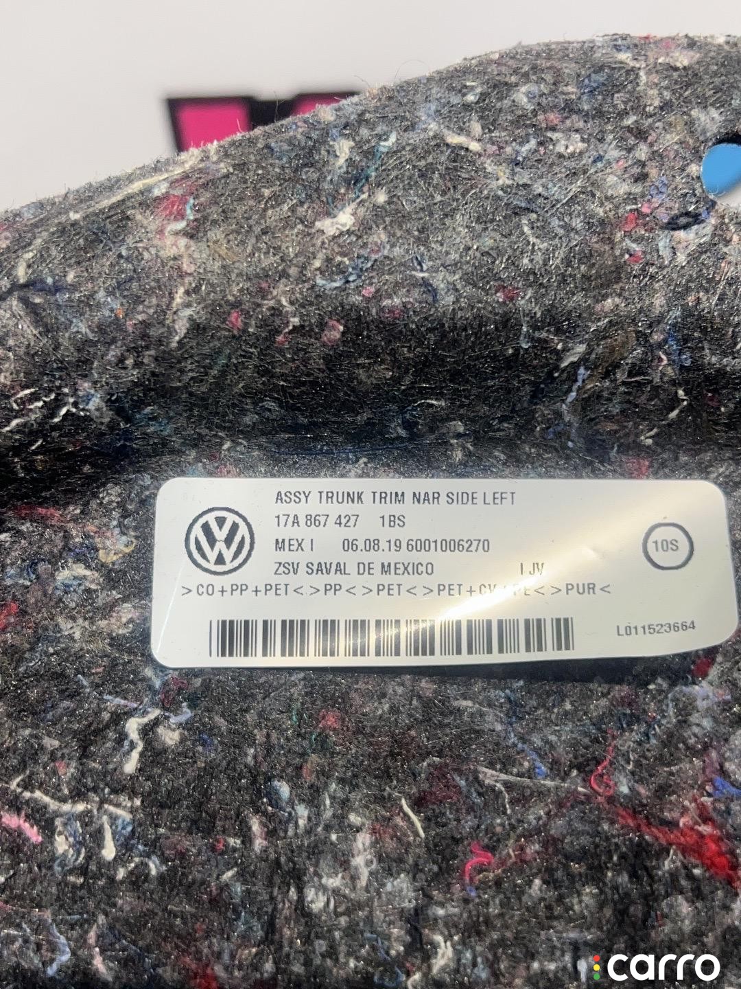обшивка отсека багажника левая Volkswagen Jetta 7 поколение 2018-2022, левый руль, 17A867427, фото 6