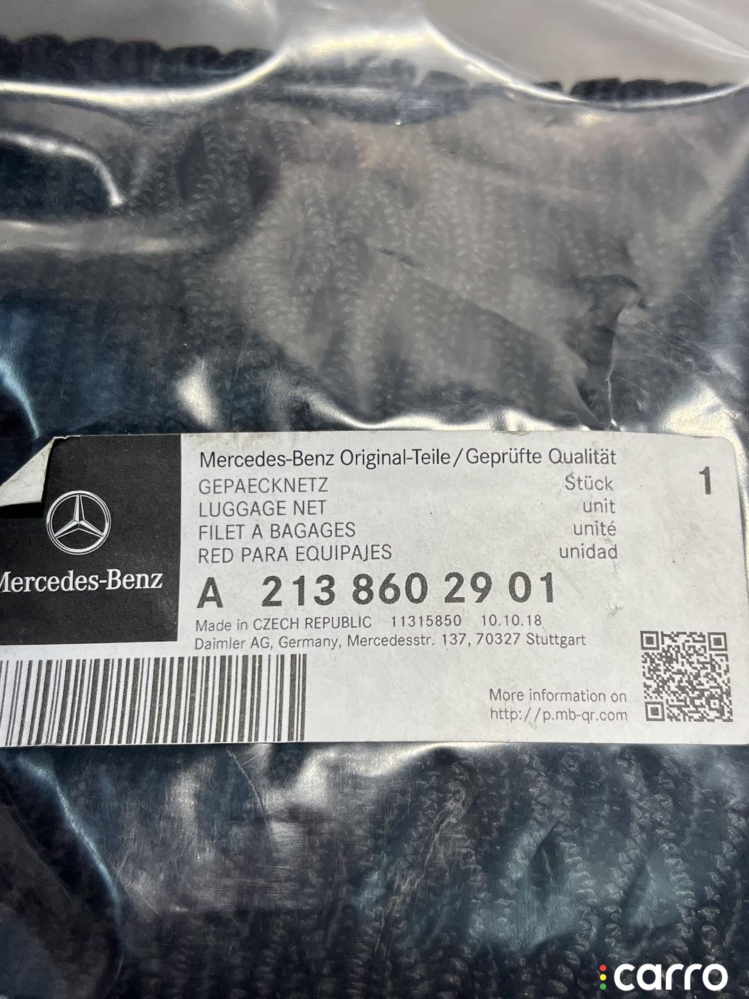 A2138602901 сетка крепления груза Mercedes-Benz AMG GT 1 поколение [рестайлинг] 2018г. - фото №5