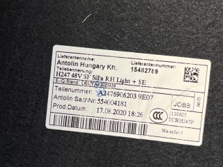 обшивка отсека багажника правая, ориг. номер A2476906203, Mercedes-Benz GLA H247 2020-2023