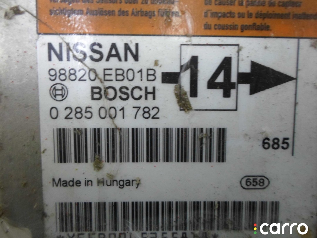 Блок управления подушек безопасности Nissan Navara 2001-2007, 98820EB01B, фото 2