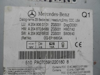 Магнитола, ориг. номер 2049060701, 2048706489, Mercedes C-klasse (W204)Рестайлинг - 2007-2011