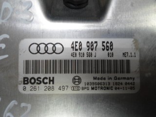 Блок управления ДВС, ориг. номер 4E0907560, 0261208497, Audi A8 2002-2005