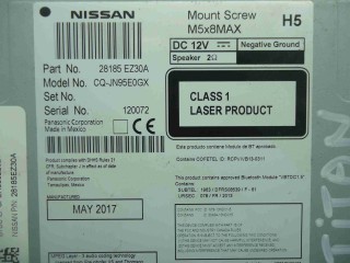 Магнитола, ориг. номер 28185EZ30A, Nissan Titan 2015-2019