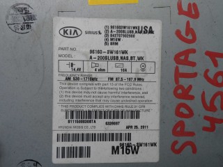 Магнитола, ориг. номер 961603W161WK, Kia Sportage 2010-2014