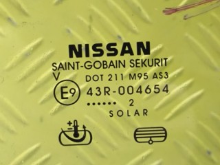 Стекло двери задней правой Nissan Navara (D40) Пикап 2010-2015, левый руль, 82300EB320