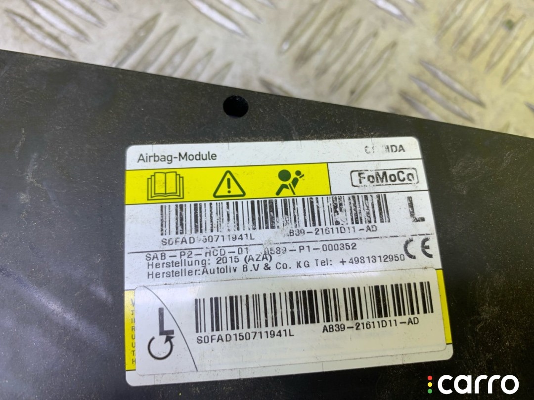 Подушка безопасности Ford Ranger III Пикап 2011-2015, левый руль, AB3921611D11AD, фото 4
