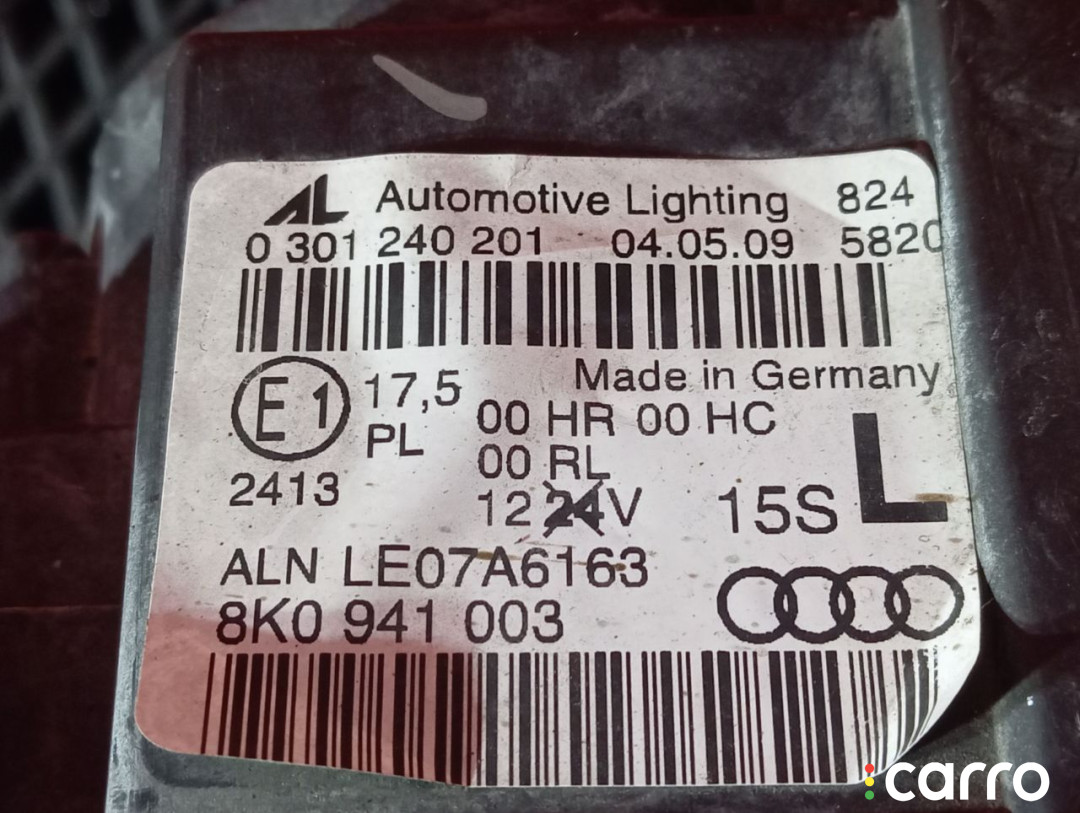 Фара левая Audi A4 B8 2007-2012, 8K0941003, фото 13