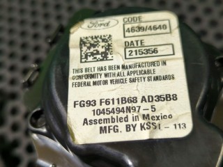 Ремень безопасности задний левый, ориг. номер G611B68, Ford Fusion 2