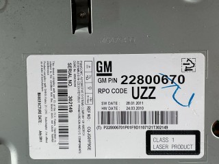 Магнитола, ориг. номер 22800670, Opel Astra J 2009-2012